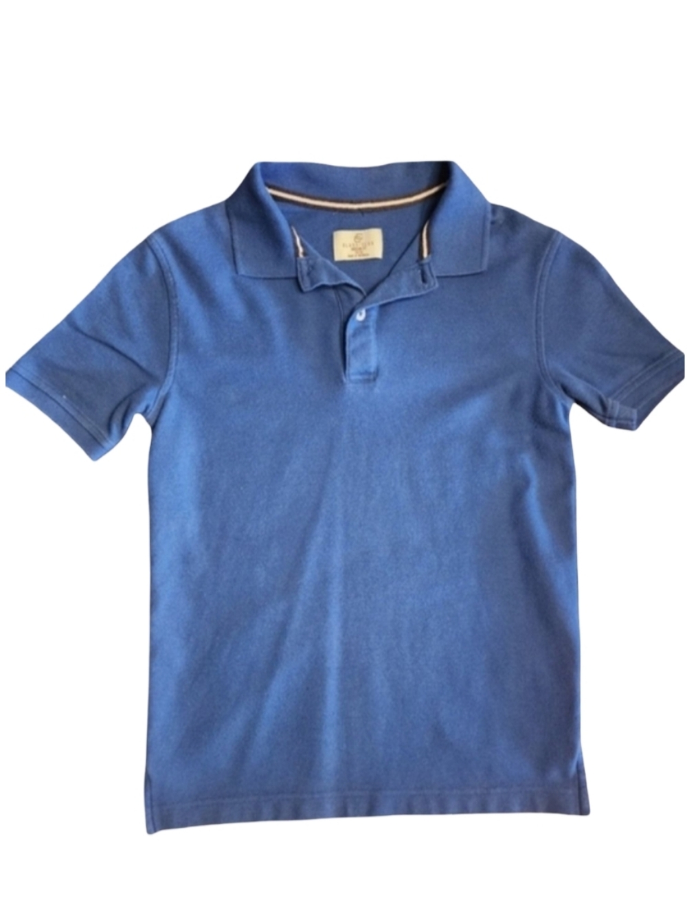 CLASS CLUB Boys Blue Polo Shirt Size 10-12 Medium M Short Sleeve School Uniform
